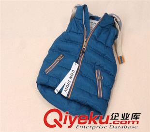 9月新品 欧美 连帽童马甲 羽绒棉童背心 外套 无袖棉服 外贸童装 15秋冬新