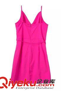 1号新款 BC2C5401    2015夏季新款欧美时尚V领性感吊带连衣裙 女短裙
