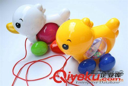 婴儿玩具 供应趣味拉绳逗引宝宝学步的儿童益智玩具 拉线小鸭子 带摇铃功能