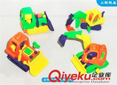 其他小玩具 上链玩具《汽车总动员》上链走路挖机工程车 自动调头带动作 12只