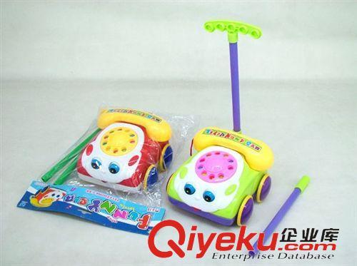 惯性玩具 地摊热卖 手推电话车玩具 儿童手推玩具 塑料儿童礼品卡通电话车