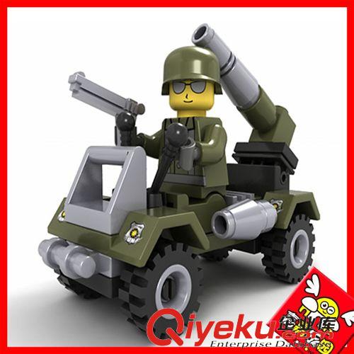 积木厂家直销 嘉嘉乐园 杰星积木玩具军事陆战队巡逻23002 0.046儿童组装玩具