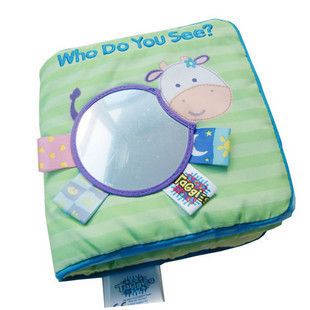 品牌婴儿玩具 外贸原单Taggies立体 英文布书 带安全镜