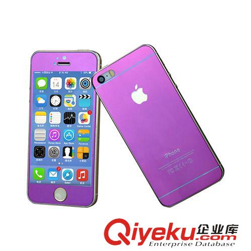 手机钢化膜 厂家直销现货供应iphone5/5s钢化玻璃膜彩膜