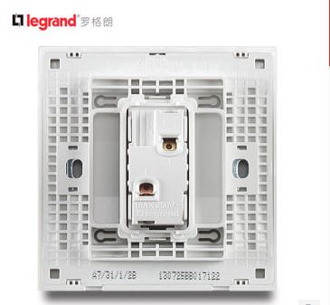 TCL罗格朗开关插座 TCL开关插座 尚韵白色 16AX一位单极开关 一开单控带荧