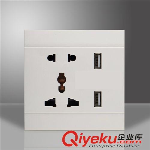 插座 USB五孔墙壁插座 插板 直接给手机等电子产品充电的USB开关插座