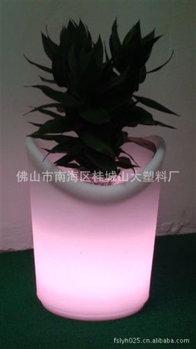 大型塑料花盆 遥控变色LED发光花盆
