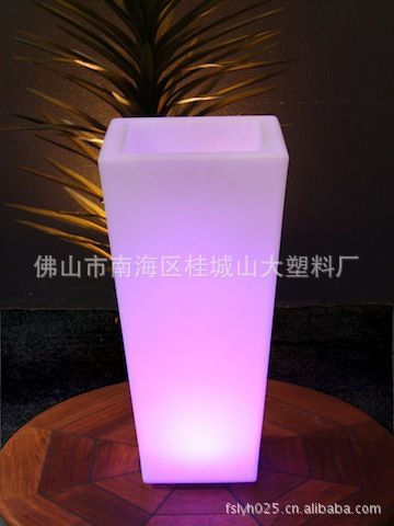 大型塑料花盆 锂电子遥控变色LED发光花盆