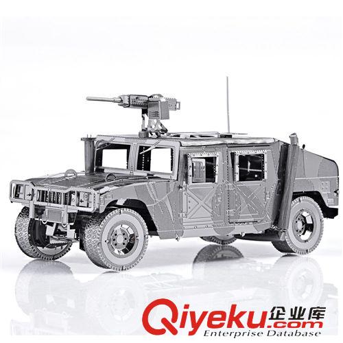 金属拼装模型 P036S悍马吉普战车金属拼装军事模型批发 成人智力战争3D立体
