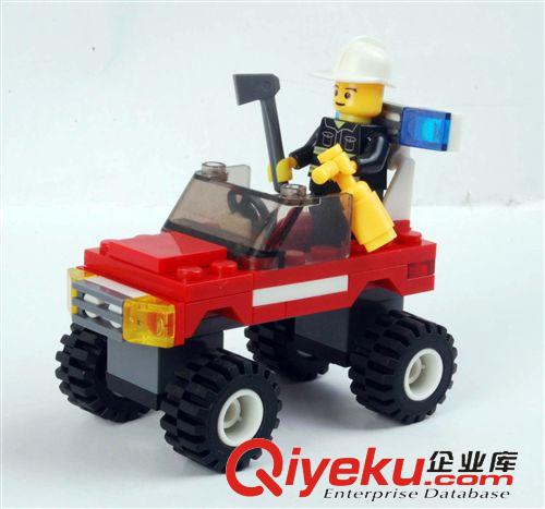 乐高类积木 801消防儿童启蒙拼装积木车玩具 微淘货源广州阿里分销平台代发货