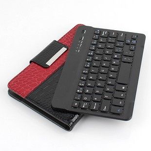 ipad mini系列蓝牙键盘 鳄鱼纹ipad mini 蓝牙键盘 无线键盘皮套保护壳 迷你ipad可拆键盘