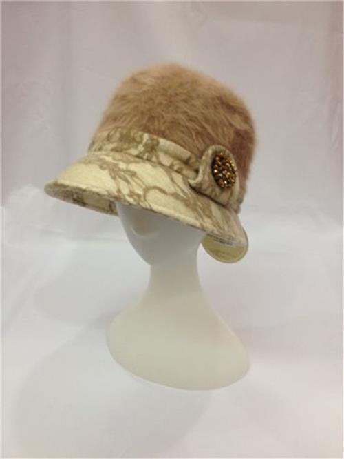 品牌帽子 2014衣布秀纯秋冬新款时装帽韩版兔毛蕾丝盆帽 女帽