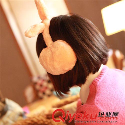 日系手套陆续上架 韩国冬季女学生可爱蝴蝶结兔耳朵耳罩保暖毛绒护耳耳套