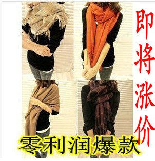 按材质分类 厂家批发2015秋冬新款羊绒格子围巾 韩版彩色格子冬款围巾F01