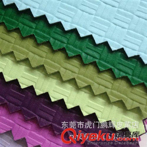 新产品 (鹏辉皮革)PH1430 三条编织纹PVC人造革合成面料