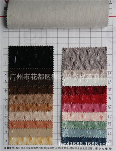 鸵鸟纹皮革 厂家直销 箱包皮带亮面鸵鸟蛇纹皮革XH-2532大量现货
