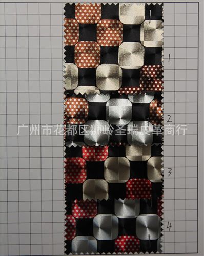 金属图案皮革 厂家直销 yz箱包手袋皮革 金属图案SR-1007大量现货