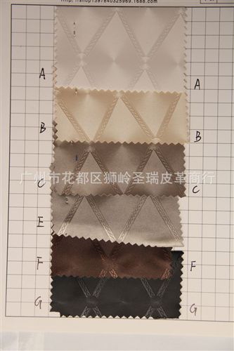 菱形纹皮革 厂家直销 江苏新款优质菱形革箱包皮革SR-0827大量现货原始图片2