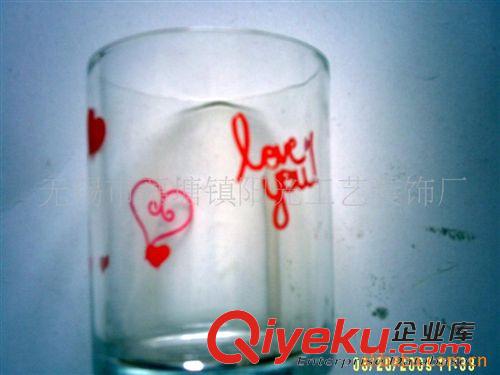 玻璃低温花纸 供应玻璃工艺制品花纸  广告促销杯花纸