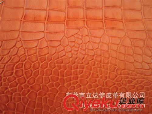 手袋箱包革-订做 供应1.0mm起毛底鳄鱼纹 h5073远古巨鳄纹 pu淋膜人造革