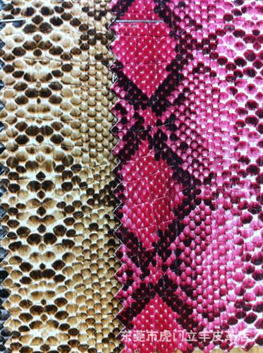 手袋箱包革 厂家现货批发 人造革PVC蛇纹 印刷蛇纹 提花蛇纹