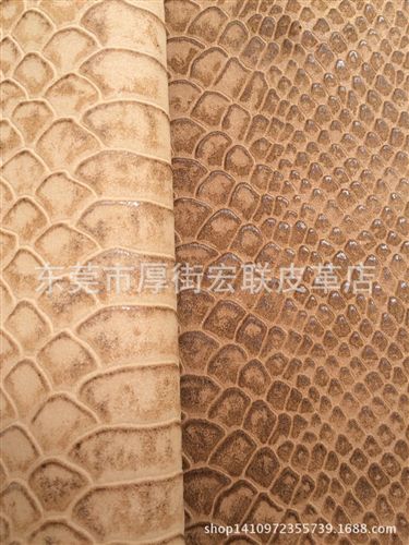超迁沙发革 热卖新款双色喷涂立体龙纹蛇纹鳄鱼纹软包手袋沙发PU皮革
