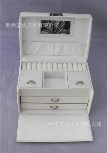 化妆品包装 gd白色皮制化妆品盒