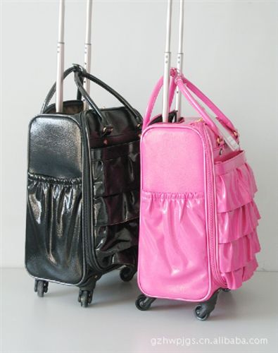 PU材质拉杆箱定做区 时尚女款拉杆旅行箱 粉色登机旅行箱 PU拉杆旅行箱 女款拉杆箱包