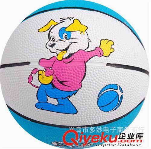 篮球/足球/排球/羽毛球/乒乓球/网球 狂神2#彩色橡胶篮球 专业儿童幼儿卡通篮球 0762
