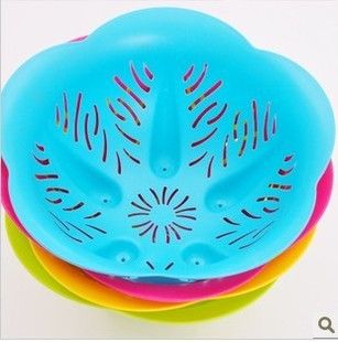 创意厨房 批发时尚创意碗形水果篮 蔬菜盘 洗菜篮 塑料水果盘 果蔬篮