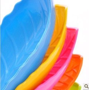 阿杰推荐 F16 韩版时尚创意密胺树叶形塑料水果盘糖果盘瓜子零食盘小果碟