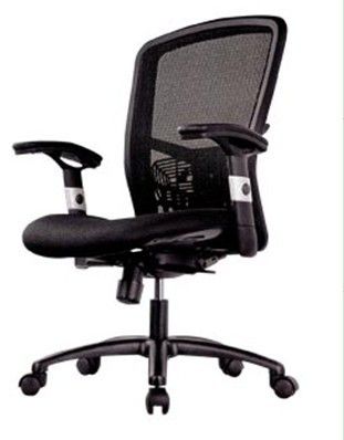 电脑椅 顺德厂家供应时尚现代欧式中背办公网布椅,可升降扶手电脑网布椅