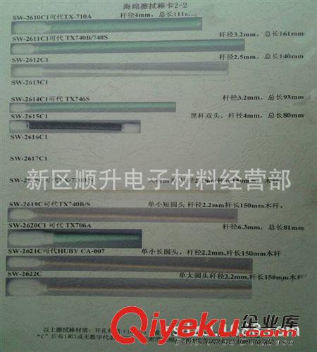 棉签系列 绿杆棉签 净化无尘棉签 海绵头2614C1可代TX-746S擦拭棒 工业棉签