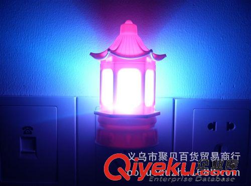 十月新品 LED小夜灯 插电 七彩变色 塔 创意光控感应灯专利 宝宝灯 批发