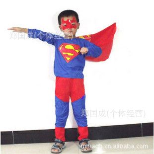 儿童角色扮演 供应万圣节表演服装 儿童套装 圣诞节表演服装 超人套装衣服