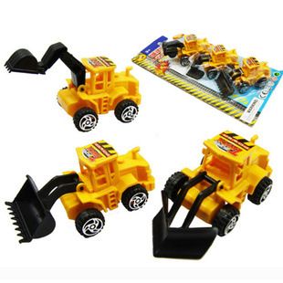 模型玩具 卡装迷你工程车三款工程车套装小工程车模型套装