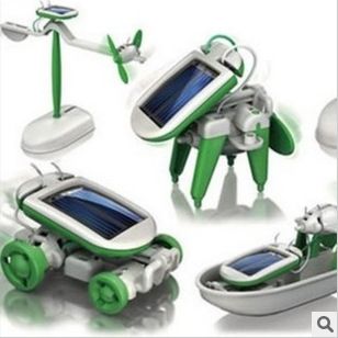 模型玩具 供应太阳能6合1自装玩具 益智玩具CCTV六合一太阳能