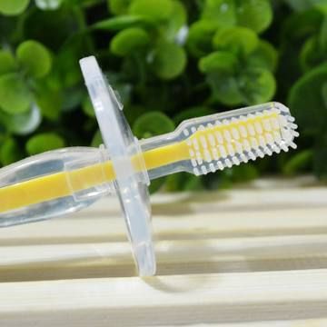 1月新品 厂家直销 新款婴幼儿训练硅胶牙刷 宝宝专用软毛口腔护理乳牙牙刷