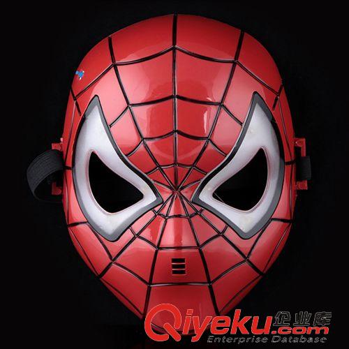 面具类 万圣节面具 儿童 动漫卡通面具 蜘蛛侠玩具 发光 带灯蜘蛛侠面具