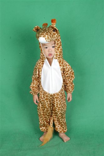 儿童动物玩偶服 儿童表演服装 演出服装 卡通 动物套装 动物衣服 长颈鹿服装300g