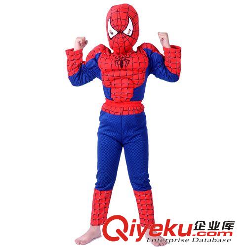 儿童玩具 万圣节服装表演服装 gd加厚儿童肌肉型蜘蛛侠服装衣服套装 260g