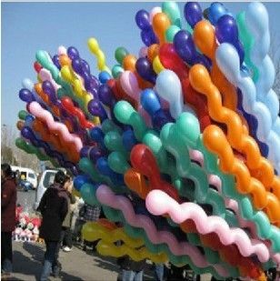 气球类 螺丝气球麻花气球 7节1.8克布置会场活动节日气球批发