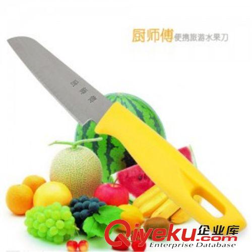 刀叉、勺、筷、签 高品质厨师傅便携旅游水果刀 不锈钢 旅游家用必备 带刀套挂环