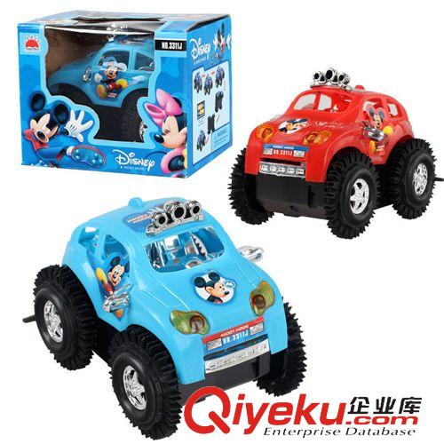 车模型 地摊最热销儿童玩具热卖 米奇翻斗车 电动玩具车会翻跟头的特技车