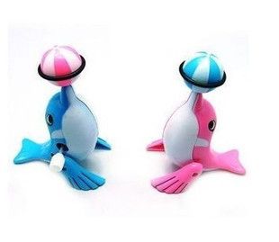 上链.发条玩具 批发供应发条顶球海豚/智力玩具上链漂亮的顶球海豚 上链海豚顶球
