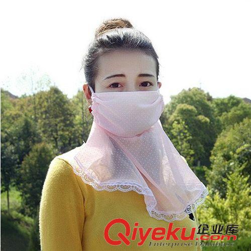 季节热销 新款夏季口罩 韩国可爱女薄款防尘防晒透气防紫外线胶点护颈口罩