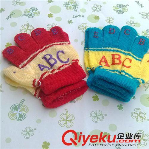 冬季热销 abc儿童手套 保暖手套 童手套 冬季热卖 针织手套批发 2元热卖
