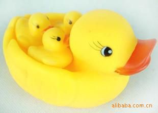 外贸商品专区 1组4个装 游泳鸭 戏水鸭 洗澡游泳必备 宝宝玩具 叫叫小鸭 2826