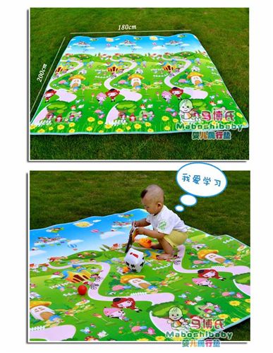 儿童玩具总动员 阳光假日图案地垫爬行垫防潮游戏垫 2*1.8米*0.5厘米大尺寸37002