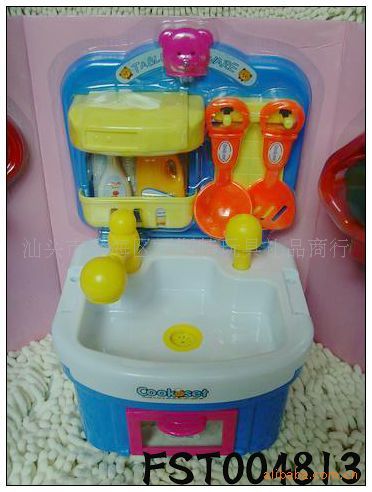 婴儿玩具/推车玩具 4813快乐迷你小厨房，炉具套装，带音乐灯光 过家家玩具